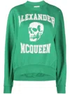 Alexander Mcqueen Mcqueen Women 'varsity Skull' Sweatshirt In Blue
