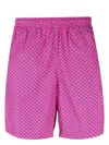 Alexander Mcqueen Skull-print Swim Shorts In Pink