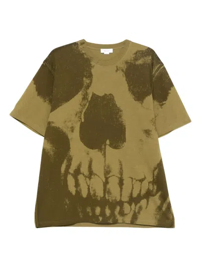 Alexander Mcqueen Skull-print T-shirt In Green