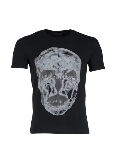 Pre-owned Alexander Mcqueen Skull-print T-shirt In Black