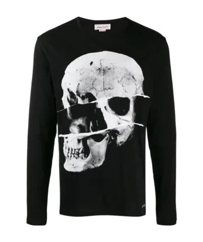 Alexander Mcqueen Skull Print T-shirt In Black