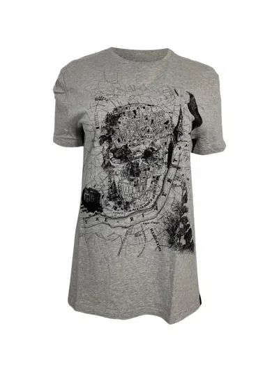 Pre-owned Alexander Mcqueen Skull-print T-shirt In Gray