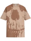 Alexander Mcqueen Men's Large Skull-print T-shirt In Neutrals
