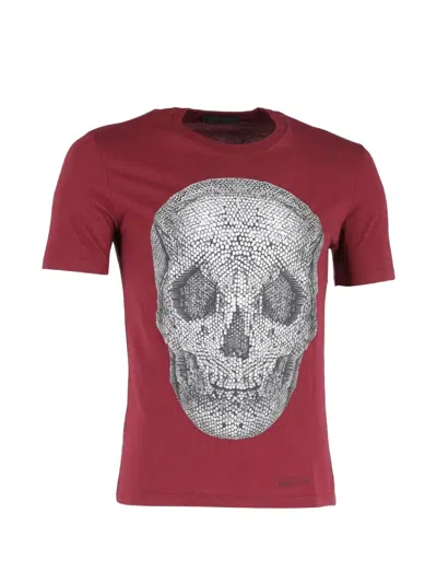 Pre-owned Alexander Mcqueen Skull-print T-shirt In Red