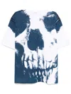 Alexander Mcqueen Skull Print Crewneck T-shirt In White