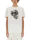 Alexander Mcqueen Skull-print Cotton-jersey T-shirt In White