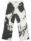 Alexander Mcqueen Skull-print Trousers In Neutrals