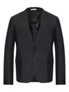Alexander Mcqueen Skull-print Two-button Blazer In Black