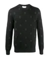 Alexander Mcqueen Skull-print Wool Jumper In Black