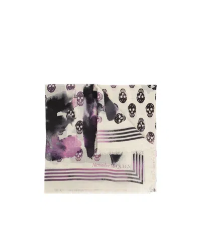 Alexander Mcqueen Skull-print Wool Scarf