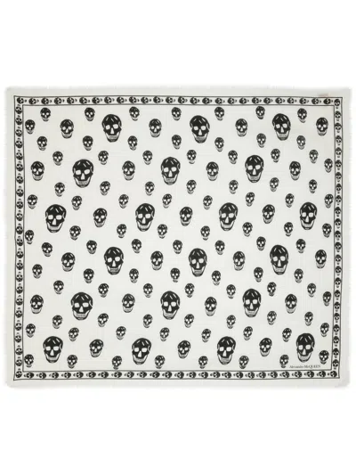 ALEXANDER MCQUEEN SKULL-PRINT WOOL SCARF