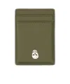 Alexander Mcqueen Compact Leather Wallets And Cardholders In Green
