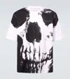 Alexander Mcqueen Skull Printed Cotton Jersey T-shirt In White