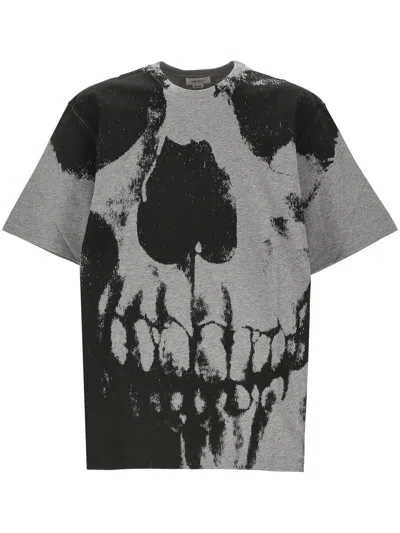 Alexander Mcqueen Mcqueen 'skull' T-shirt In Grey