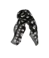 Alexander Mcqueen Skull Printed Scarf In Black