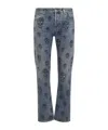 Alexander Mcqueen Jeans Mit Totenkopf-print In Gray