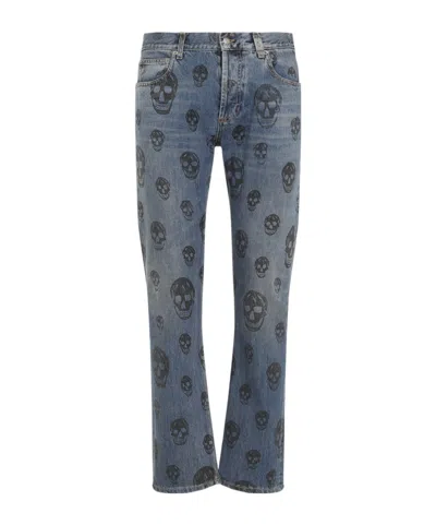 ALEXANDER MCQUEEN ALEXANDER MCQUEEN SKULL PRINTED STRAIGHT-LEG JEANS