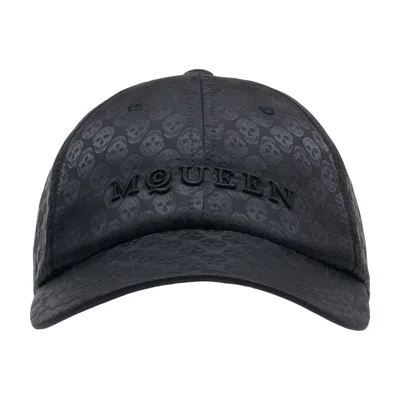 Alexander Mcqueen Skull Repeat Cap In Black