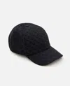 Alexander Mcqueen Black Skull Repeat Baseball Cap In Black