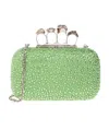 Alexander Mcqueen Skull Rhinestone-embellished Crossbody Bag In Green