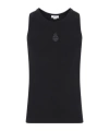 Alexander Mcqueen Alexander Mc Queen Skull Cotton Top In Black