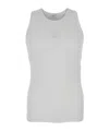 Alexander Mcqueen White Top With Upside Down Skull Embroidery On The Front In Cotton Jersey Man In White