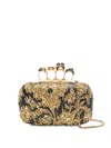 Alexander Mcqueen Skull-ring Embellished Clutch Bag
