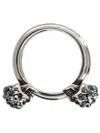 Alexander Mcqueen Skull Ring In Metallic