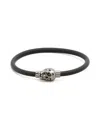Alexander Mcqueen Skull Rubber Bracelet In Black