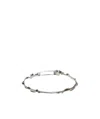 Alexander Mcqueen Skull Safety Pin Bracelet In Gray
