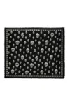 Alexander Mcqueen Foulard Style Skull Scarf 120 Cm X 104 Cm In Black