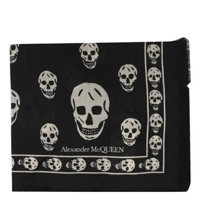 Alexander Mcqueen Skull Scarf In Black