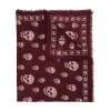 Alexander Mcqueen Skull Scarf In Burgundy