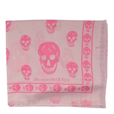 Alexander Mcqueen Skull Scarf In Pink