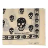 Alexander Mcqueen Skull-print Wool Scarf In White