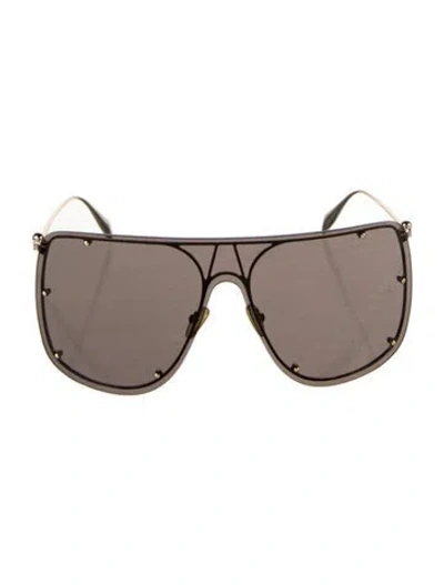 Pre-owned Alexander Mcqueen Skull Shield Sunglasses In Black