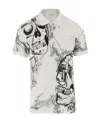 Alexander Mcqueen Skull Short-sleeved Polo Shirt In White