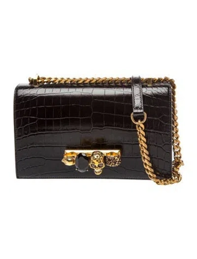 Pre-owned Alexander Mcqueen Skull Shoulder Bag In Black
