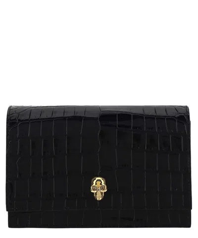 Alexander Mcqueen Skull Shoulder Bag In Black