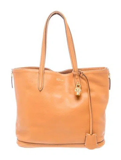 Pre-owned Alexander Mcqueen Skull Shoulder Bag In Brown