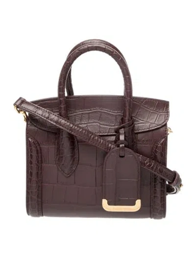 Pre-owned Alexander Mcqueen Skull Shoulder Bag In Burgundy