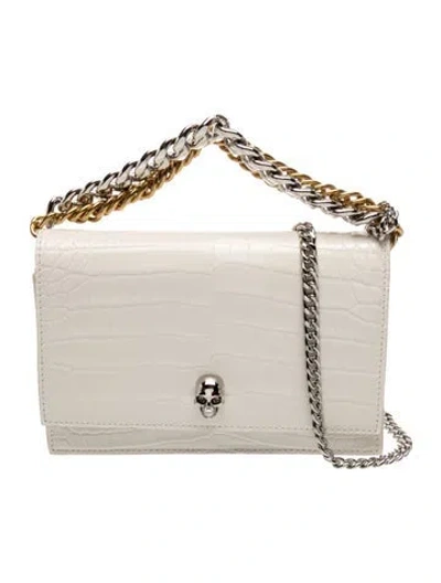 Pre-owned Alexander Mcqueen Skull Shoulder Bag Mini In Neutrals