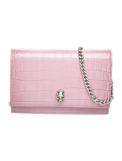 Pre-owned Alexander Mcqueen Skull Shoulder Bag In Pink