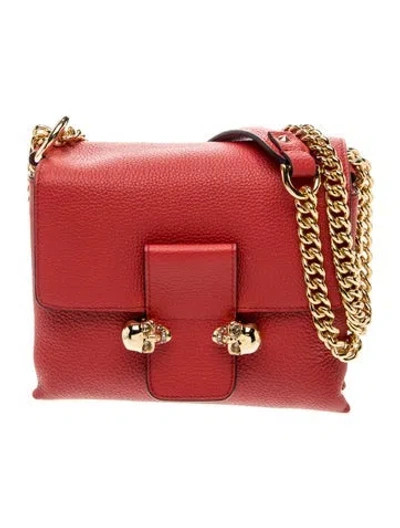 Pre-owned Alexander Mcqueen Skull Shoulder Bag In Red