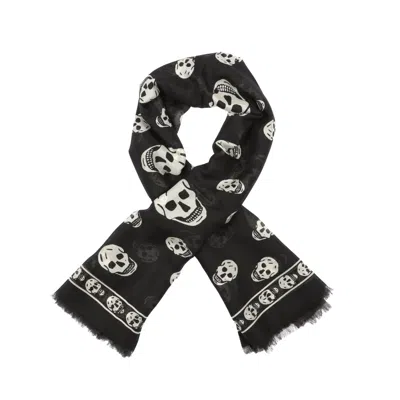 Alexander Mcqueen Scarves In Black