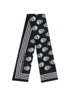 Alexander Mcqueen Alexander Mc Queen Biker Skull Silk Scarf In Black