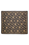 Alexander Mcqueen Skull Silk Scarf In Black/gold