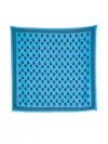 Alexander Mcqueen Fo Biker 90x90 Twill Silk In Blue