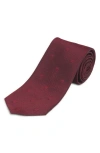 Alexander Mcqueen Skull Silk Tie In Burgundy/bordeaux