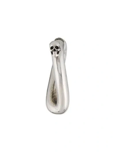 Pre-owned Alexander Mcqueen Skull Single Hoop Earring In Multicolor